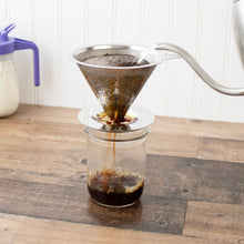 Load image into Gallery viewer, Stainless Steel Pour Over Drip Coffee Filter for Mason Jars