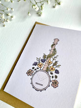 Load image into Gallery viewer, Banjo Flowers Blank Card