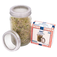 Load image into Gallery viewer, Curved Sprouting Lid and Band for Mason Jars
