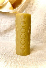Load image into Gallery viewer, Celestial Moon Phase Beeswax Candle