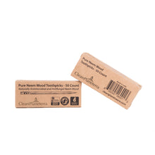 Load image into Gallery viewer, Pure Neem Wood Toothpicks - 50 count