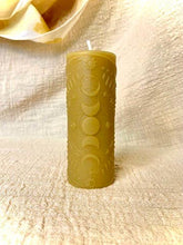 Load image into Gallery viewer, Celestial Moon Phase Beeswax Candle