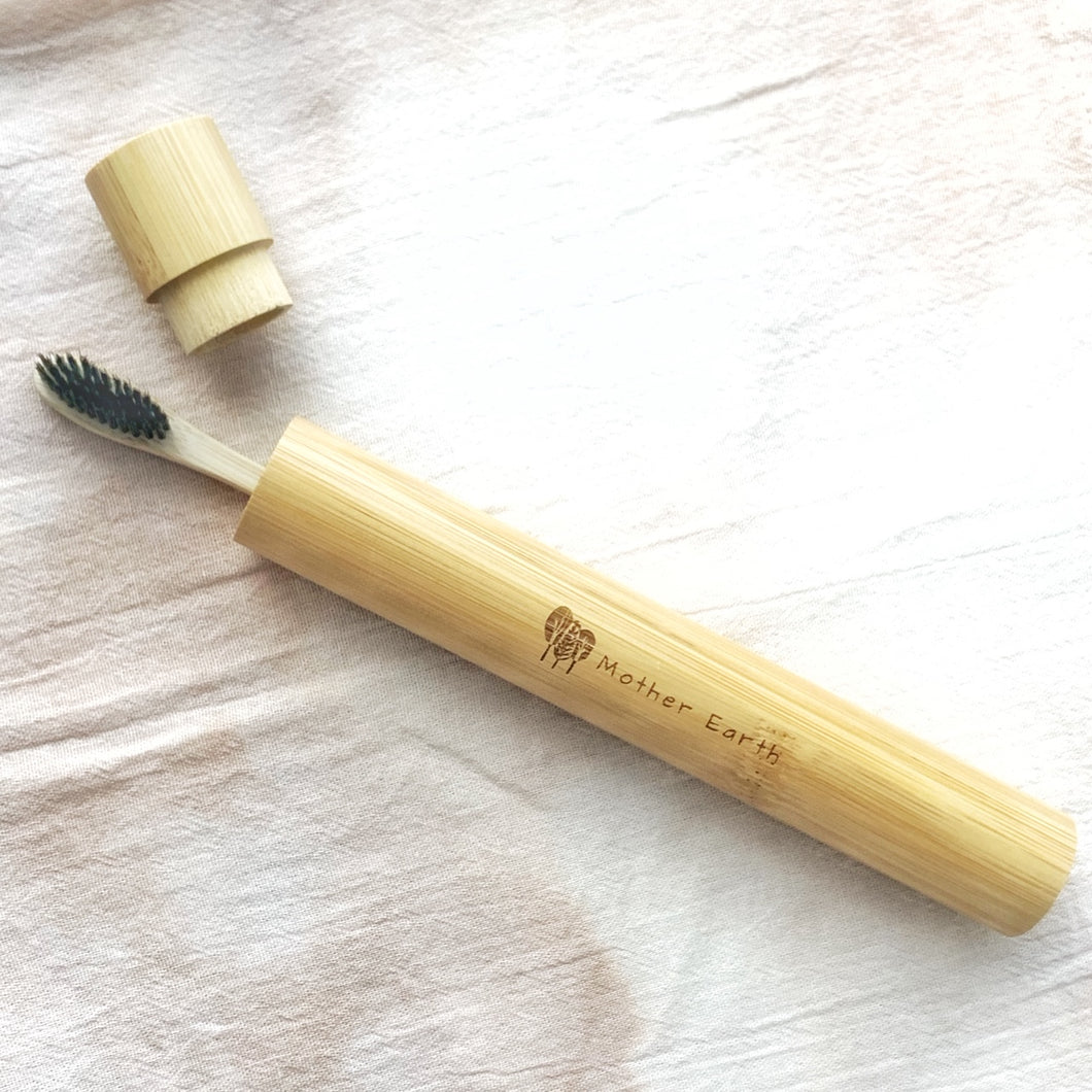 Bamboo Travel Toothbrush Case
