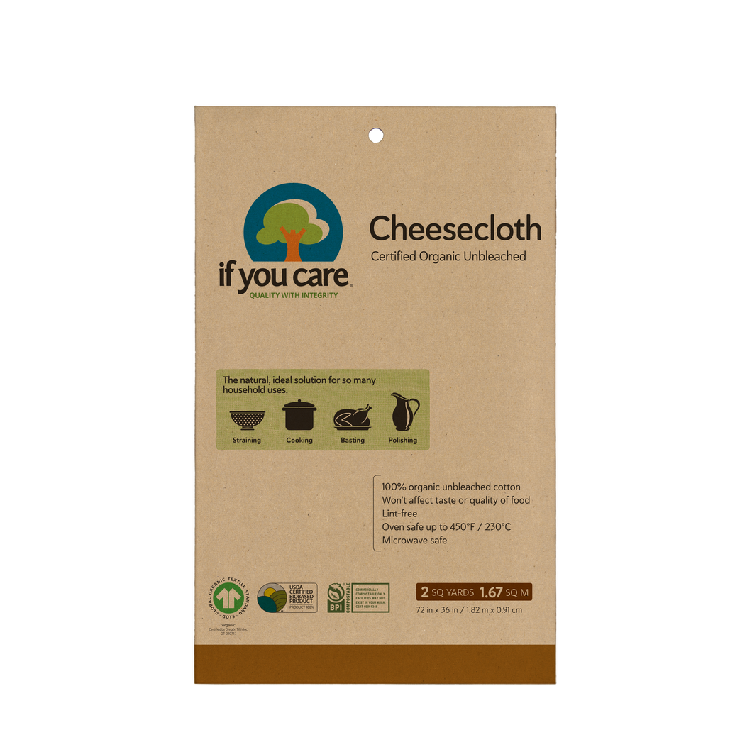 Certified Organic Unbleached Cheesecloth