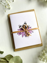 Load image into Gallery viewer, Echinacea + Bees Blank Card
