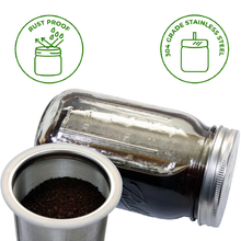 Load image into Gallery viewer, Cold Brew Coffee and Tea Maker Stainless Steel Filter Kit
