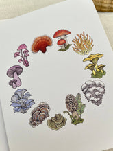 Load image into Gallery viewer, Rainbow Mushrooms Blank Card
