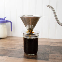 Load image into Gallery viewer, Stainless Steel Pour Over Drip Coffee Filter for Mason Jars

