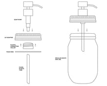 Load image into Gallery viewer, Pump Lid Kit for Wide Mouth Mason Jars
