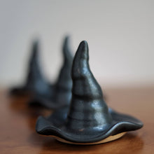 Load image into Gallery viewer, Handmade Ceramic Witch Hat Ring Holder
