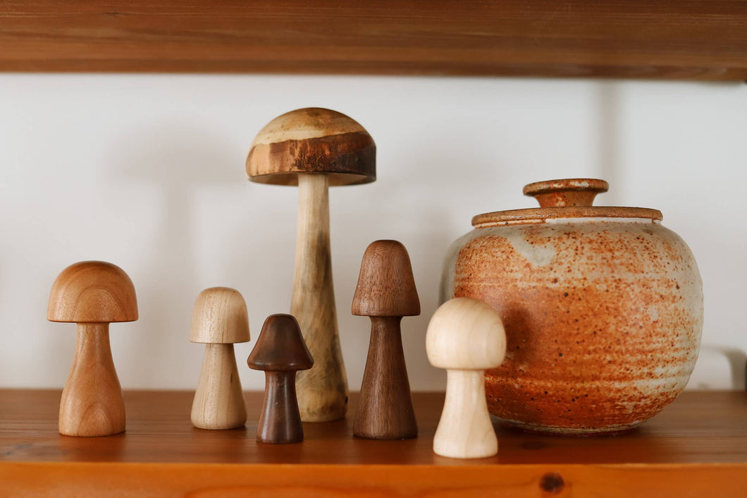 Hand-turned Woodland Mushrooms