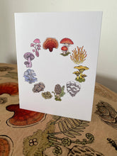 Load image into Gallery viewer, Rainbow Mushrooms Blank Card
