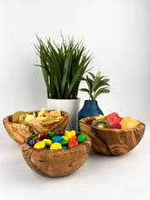 Load image into Gallery viewer, Small Olive Wood Snack Bowl
