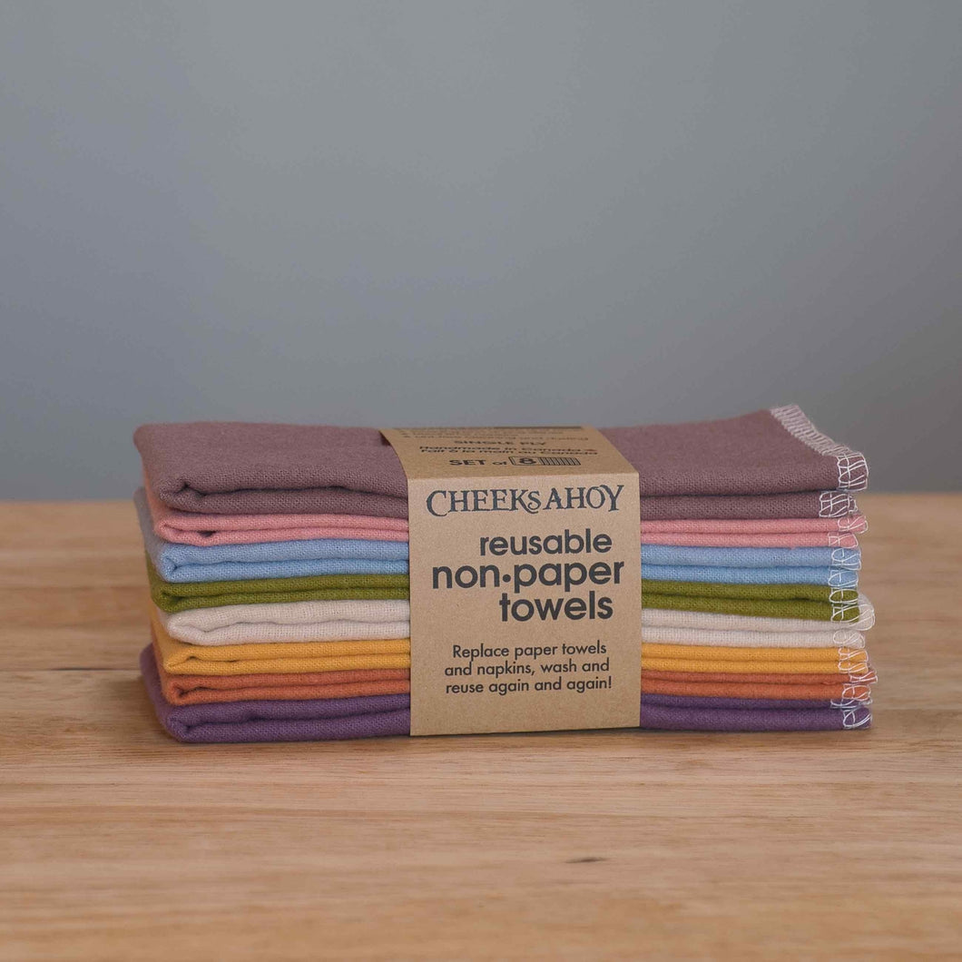 Folded Reusable Non•Paper Towels